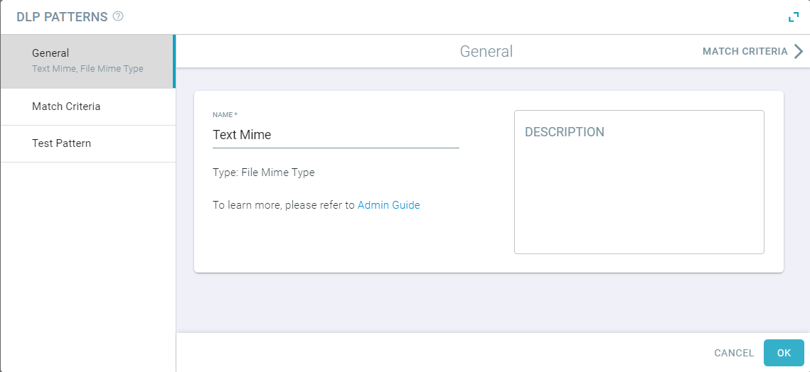 Creating file mime data pattern
